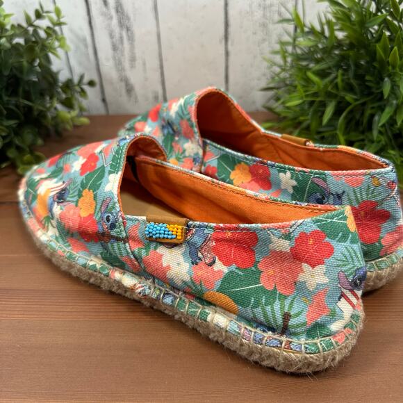 Disney Orange Espadrilles Vibrant Floral Design - Picture 5 of 10